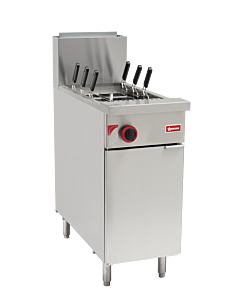 Omcan Single Tank Pasta Cooker, Natural Gas with 6 Basket - 70,000 BTU