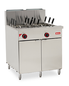 Omcan Double Tank Pasta Cooker, Natural Gas with 12 Basket - 140,000 BTU