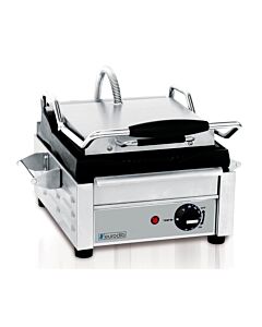 Eurodib SFE02325 Small Commercial Electric Panini Grill All Ribbed 1800W - 120V - CA