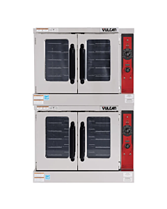 Vulcan VC55ED Double Deck Full-Size Electric Convection Oven - 24 kW, Field Convertible