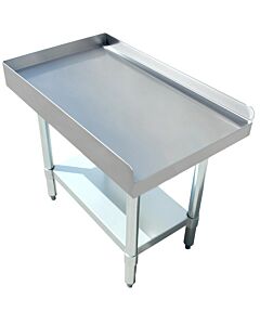 Zanduco 30″ x 15″ Stainless Steel Equipment Stand with Stainless Steel Undershelf and Legs - CA