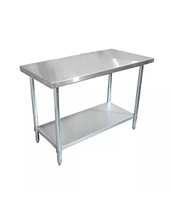 Zanduco 24" Depth Stainless Steel Standard Worktable with Undershelf