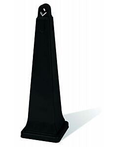 Rubbermaid RCP-2570-88-BLA 36" GroundsKeeper® Smoking Management Receptacle - Black