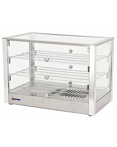 Omcan Scratch and Dent 28" Countertop Display Warmer With Front And Rear Door - CA