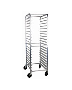 Omcan Aluminum Heavy-Duty Curved Top Pan Rack - 20 Pans and 3" Spacing - CA