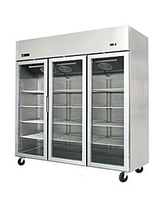 EFI F3-78GDSVC 78" Three Glass Door Reach-In Freezer, 115V - USA
