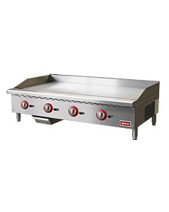 Omcan Countertop Gas Griddle with Manual Control, Burners, Natural Gas (with Propane Conversion Kit) - USA