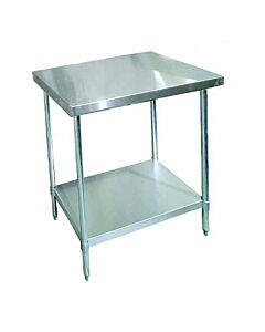 Zanduco Stainless Steel Worktable 30" X 36" with undershelf - Heavy-Duty - CA