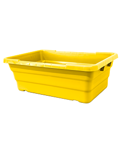 Omcan 25" x 16" x 8.5" Meat Lug/Tote Box - Yellow - CA