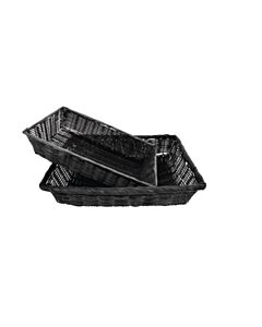 Omcan 19.5" x 15.5" x 4" Deli Basket Black 31426