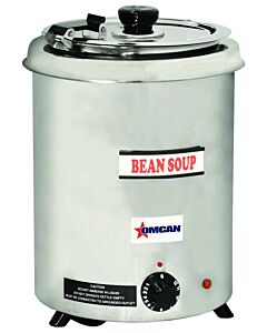 Omcan 6 qt Stainless Steel Soup Kettle with Metal Lid - USA