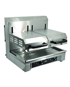 Omcan Stainless Steel Double Adjustable Salamander - 240V, 3.2kW