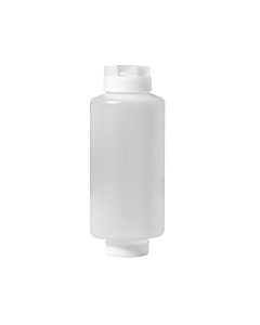Omcan 32 oz. Dual-Way First In-First Out Squeeze Bottle - Clear - USA