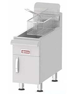 Omcan Countertop Fryer 15 lb. Capacity with Thermostat Natural Gas - 26,500 BTU