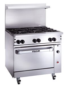 Vulcan 36C-6B Endurance Series 36" 6 Burner Range with Convection Oven and 215,000 BTU - Natural Gas/Liquid Propane