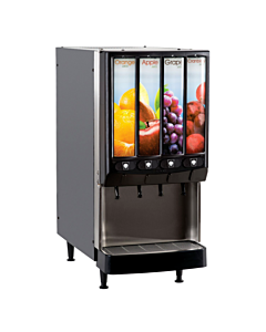 Bunn JDF-4S Silver Series 4-Segment Gourmet Push-and-Hold Juice Dispenser with 18 lbs. Capacity - 120V, 37300.6079 - CA
