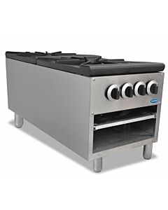 Zanduco Dual Burner Stock Pot Range 200,000 BTU - Natural Gas with LP Conversion Kit