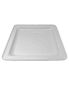 Delfin 12" x 12" x 1" White Square Madison Tray TSQ-12BD-28