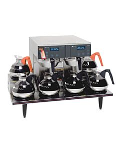 Bunn AXIOM 0/6 Twin 12-Cup Automatic Coffee Brewer with 6 Lower Warmers - 120V/208-240V - CA