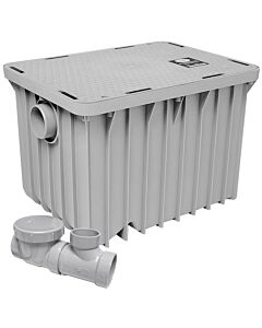 Canplas Endura Series 3915A02 Grease Interceptor 15 Gpm, 30 Lb Capacity - 2" Connection