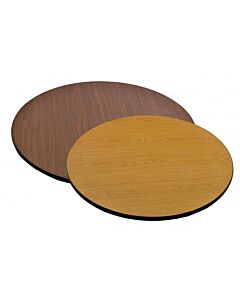 Omcan 30" Diameter x 1" Laminated Round Table Top Reversible Oak/Walnut - USA