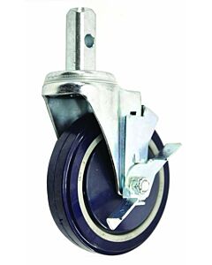 Zanduco 5" Heavy Duty Bun Pan and Lug Rack Caster with Brake