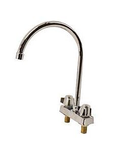 Zanduco Deck Mounted 4" Centers With 9" Gooseneck Spout Faucet