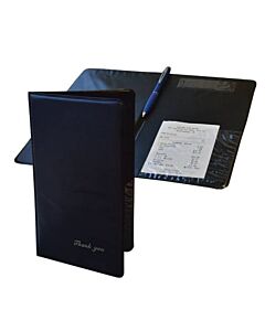 Omcan Black Check Holder with Credit Card Receptacle