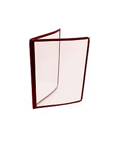 Omcan Double-Fold Menu Holder - Red 9.25" x 11.75" 39796 - CA