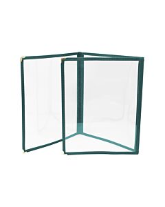 Omcan Triple-Fold Menu Holder - Green 9.25" x 11.75" 39799