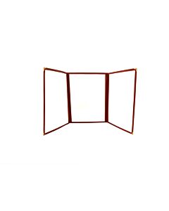 Omcan Triple-Fold Menu Holder - Red 9.25" x 11.75" 39800 - CA