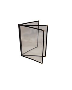 Omcan Three Page Menu Holder - Black 9.25" x 11.75" 39802 - CA