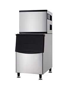 Omcan Ice Machine with 375 lb Storage Bin - 500 lb / day Cube Ice Production Capacity - USA