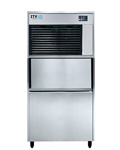 ITV Ice Queen IQ300C Flaker Ice Machine with 132 lb Built-In Storage Bin, 365 lb/day Production Capacity - USA