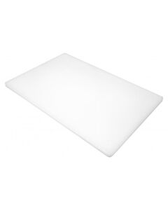 Omcan 12" x 18" x 1/2" Colored Cutting Board - White - USA