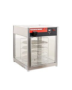 Zanduco 24" Countertop Pizza Display Warmer with 4 Rotating 18" Shelves