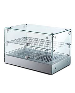 Zanduco 22" x 14" x 15" Countertop Display Warmer With Front And Rear Doors