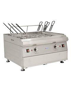 Omcan 18 Litre Countertop Electric Pasta Cooker - Double Tank - 7200 W