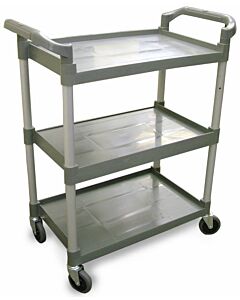Omcan Plastic Bussing Cart - Gray - CA