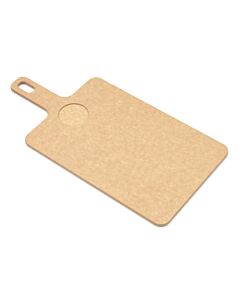 Epicurean 429-157501R 15" x 7.5" x 1/4" Natural Richlite Wood Fiber Cutting and Serving Board with 4" Handle and Ramekin Well