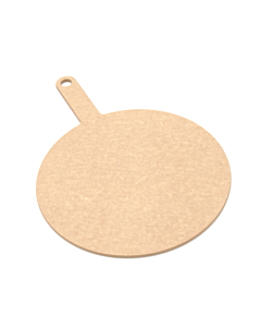 Epicurean 429-171201 12" Natural Richlite Wood Fiber Round Pizza Board with 5" Handle
