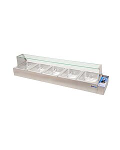 Omcan 1.8-kW Bain Marie with 5 Half-size Pans