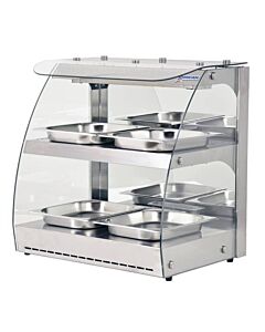 Omcan 24" Two-Shelf Self Serve Heated Display Case - USA