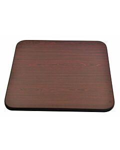 Zanduco 30" x 48" x 1" Laminated Rectangular Table Top Reversible Mahogany/Black