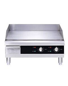 Omcan 24" Countertop Stainless Steel Electric Griddle - 3560 W