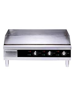 Omcan 30" Countertop Stainless Steel Electric Griddle with Cooking Area - 220V, 4500 W