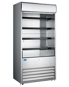 Zanduco 36" Grab-and-Go Open Refrigerated Floor Self-Serve Display Case with 520L Capacity - 120V, 1340W