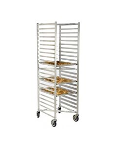 Omcan Aluminum Nesting Sheet Pan Rack - 20 Pans / Slides and 3 Inches Spacing KD - CA