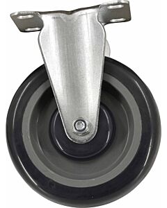 Zanduco 5" Polypropylene Fixed Stocking Cart Caster