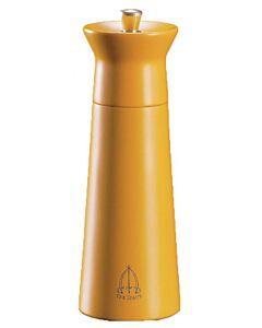 Omcan Nabucco Series Classic Collection 15cm Beech Wood Pepper Mill - Orange - USA